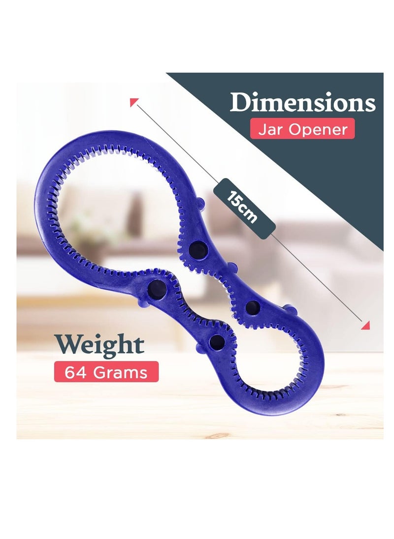 Generic - Jar Opener Screw Top Bottle Opener for Arthritic Hands Water Bottle Opener for Low Strength & Seniors Silicone Jar Opener Grip Bottle Top Opener Arthritis Jar Opener Screw Cap Bottle Opener (Blue) - Image 1