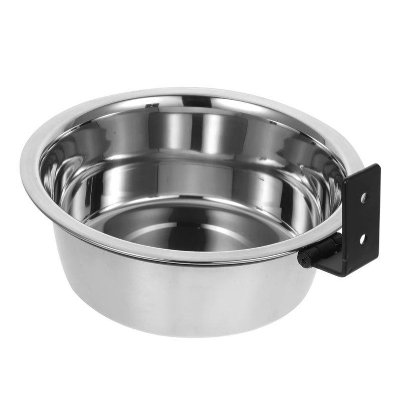 Stainless Steel Raised Dog Bowl Wall Mounted Non Slip Pet Feeder Food Water Dish - Image 2