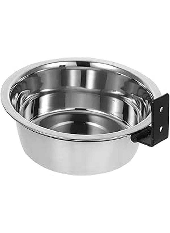 Stainless Steel Raised Dog Bowl Wall Mounted Non Slip Pet Feeder Food Water Dish - Image 1