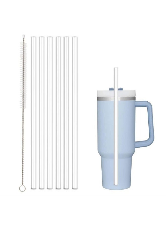 Cross-border Hot Stanley Straw Suit 40oz Tritan Straw Brush Suit Stanley Straw Replacement-Color:Transparent-Specifications:3 Tubes, 1 Brush Package (straw 30.5cm, Brush 27cm)  - Image 1