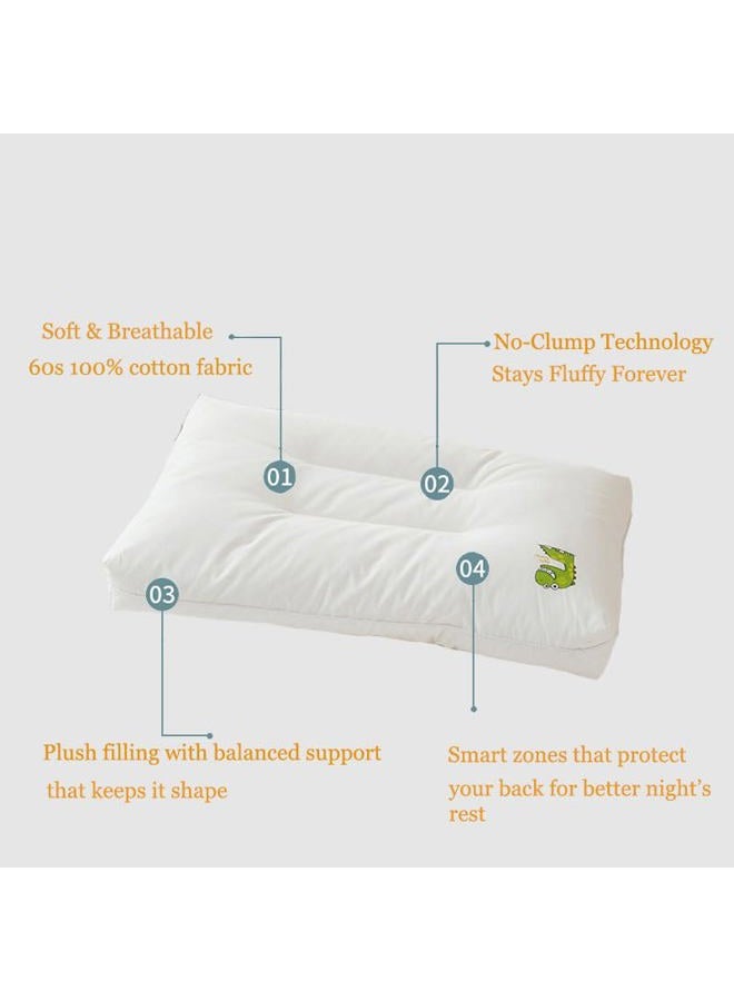 cutie pumpkin Kids Pillow-12”x 20”-Machine Washable Soft and Breathable Kids Pillows,100% Cotton Kids Bedding Pillow for 3 Years Old，Perfect Kids Pillow for Sleeping,Travel,Bed,Daycare - Image 3