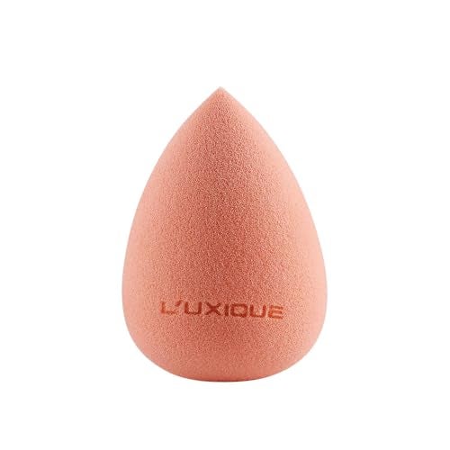 LUXIQUE Classic Beauty Blender Peach | Latex-Free Makeup Sponge for Smooth Blending of Foundation, Concealer & Creams | Unisex Soft Makeup Applicator Sponge for Flawless Finish - Image 1
