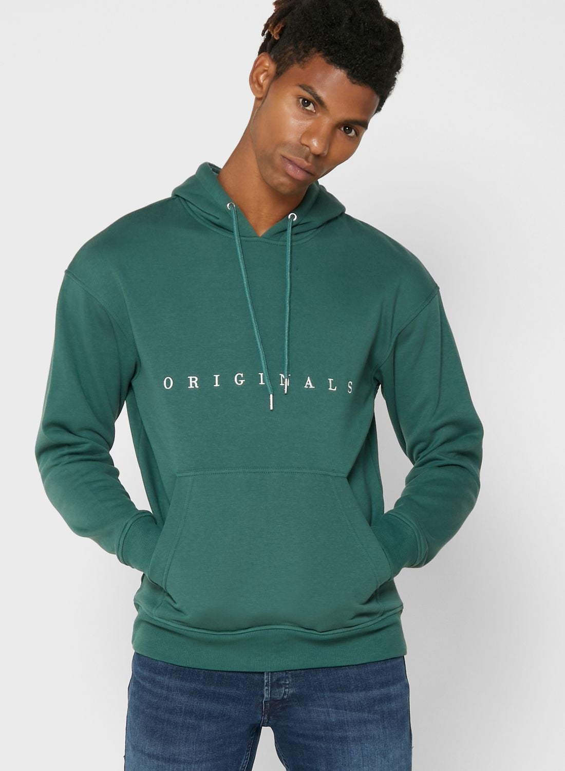 Buy Jack u0026 Jones Green Originals Relaxed Hoodie for Men in UAE
