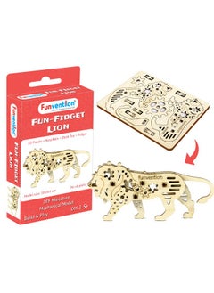 Funvention Funvention Birthday Return Gifts Pack of 12 Toys Fun Fidgets Jungle (3 x 4 DIY Miniature Mechanical Models Lion, Butterfly, Unicorn & Dino) Party Pack Return Favors for Kids Art & Craft STEM Learning  - Image 3