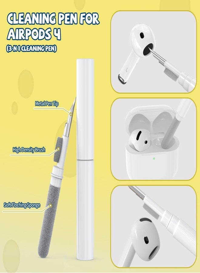 جرابات لطيفة لسماعات AirPods 4 (إصدار 2024) مع طقم تنظيف، جراب ثلاثي الأبعاد بشخصيات كرتونية لسماعات AirPods من الجيل الرابع، إكسسوارات سيليكون مرحة بتصميم أنمي كاواي لسماعات AirPods 4 مع سلسلة مفاتيح للنساء والفتيات والفتيان - Image 5