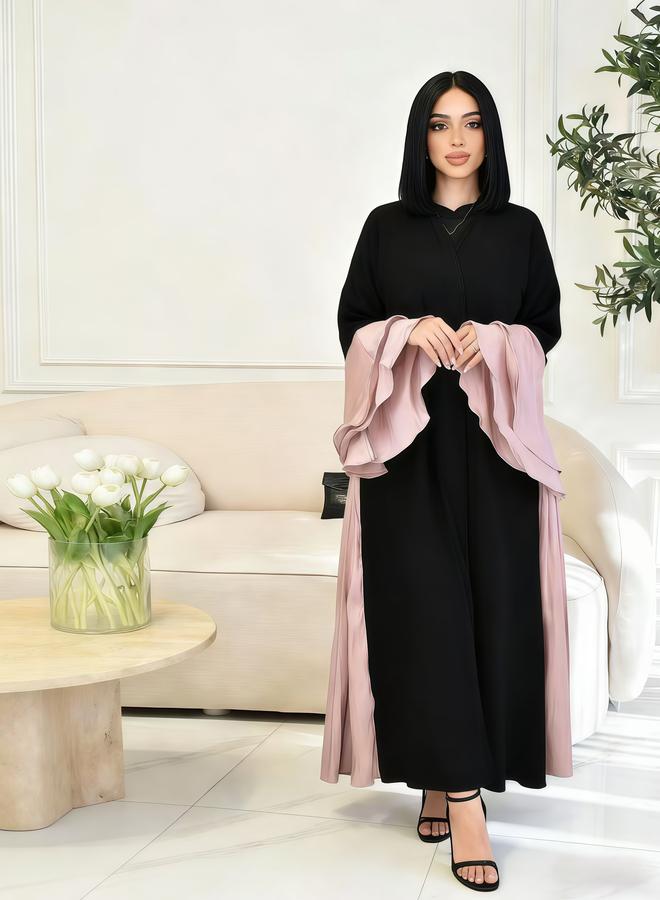 Take Two Women Color Block Pink Ruffled Sleeve Jalabiya - Image 5