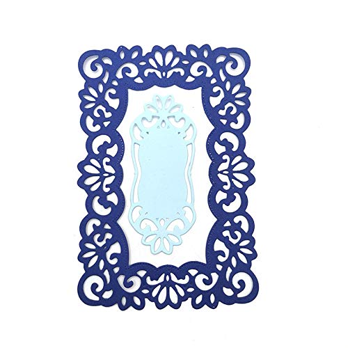 AHTOLS Lace Flowers Background Frame Cutting Dies, Lace Frame Die Cuts Metal Embossing Stencils Template Mould for Card Scrapbooking and DIY Craft Album Paper Card Decor - Image 5