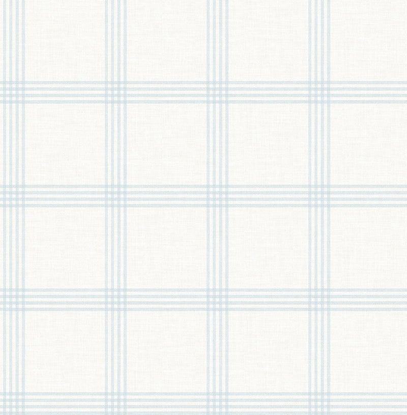 Chesapeake Blue Chesapeake 3115-24475 Twain Plaid Wallpaper, Light Blue - Image 1
