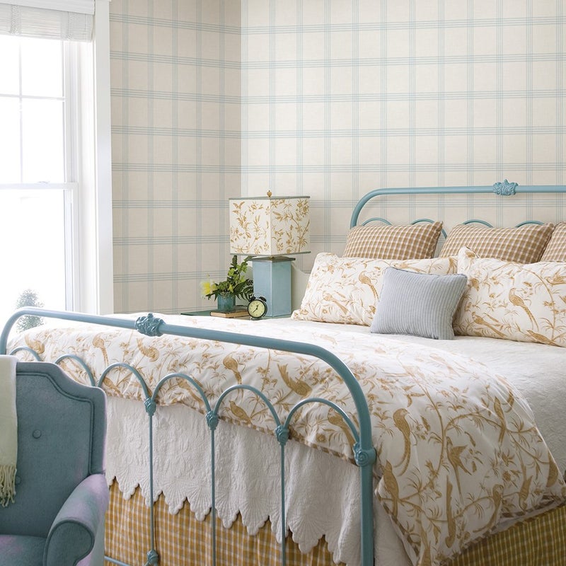 Chesapeake Blue Chesapeake 3115-24475 Twain Plaid Wallpaper, Light Blue - Image 2