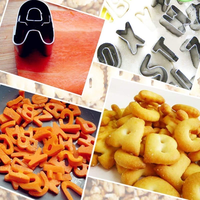 Kunya Stainless Steel Alphabet Characters for Making Cookie Biscuit Bread Cutter Alphabets Letters Cupcake Mould Pastry Cutter Pack of 26 - Image 2