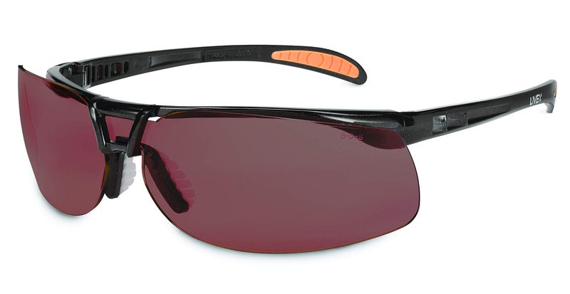 UVEX Honeywell UVEX by Honeywell Protg Safety Glasses Metallic Black Frame with SCTGray Lens  Uvextreme AntiFog Coating S4205X