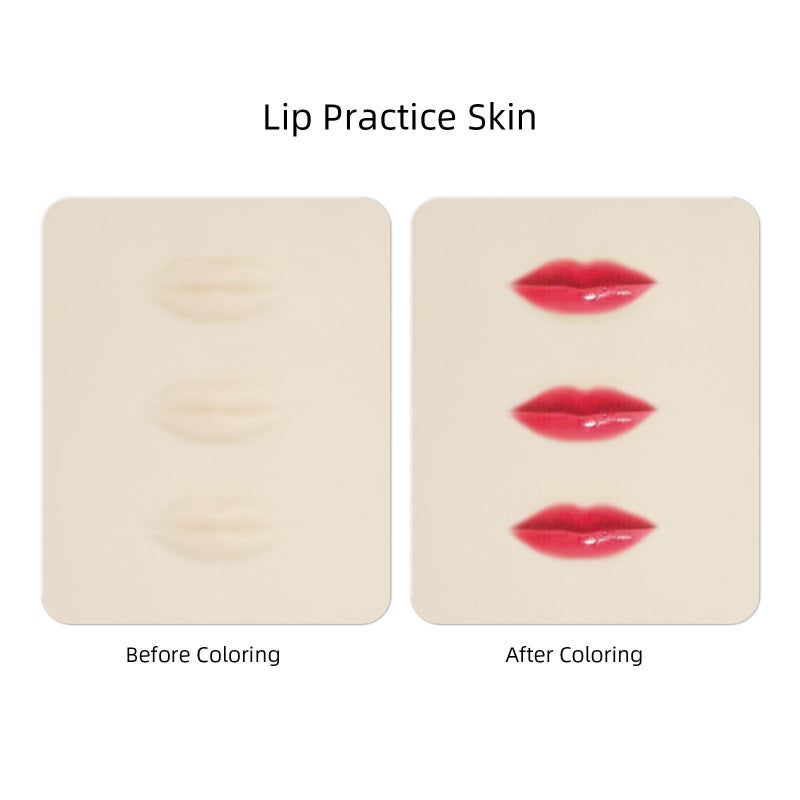 3D Lip PMU Practice Skin: 3 Inch Soft Durable Silicone - Realistic Skin-Like Texture & Elasticity Lip Blush Practice Pad for PMU Artists, Estheticians, Beginners - Image 5