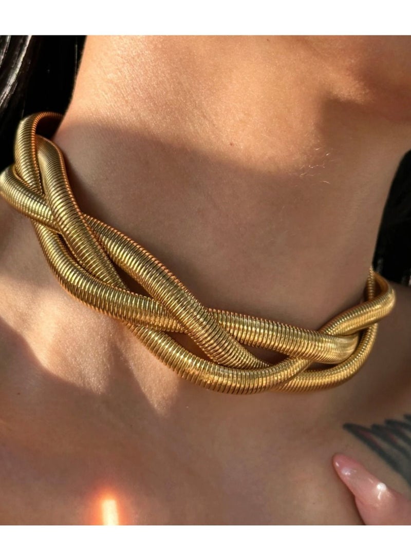Triple Layer Bouquet Choker Necklace  - Image 1