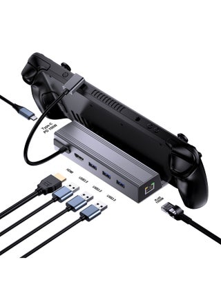 Docking Station, 6-in-1 Dock with HDMI 2.0 4K@60Hz, Gigabit Ethernet, 3 USB 3.0 and 100W USB C Charging Port for Steam Deck and Asus Rog Ally - pzsku/Z80ED733F01C690B21AFFZ/45/_/1701834386/718fbe89-1821-4053-9945-4921920b5a45
