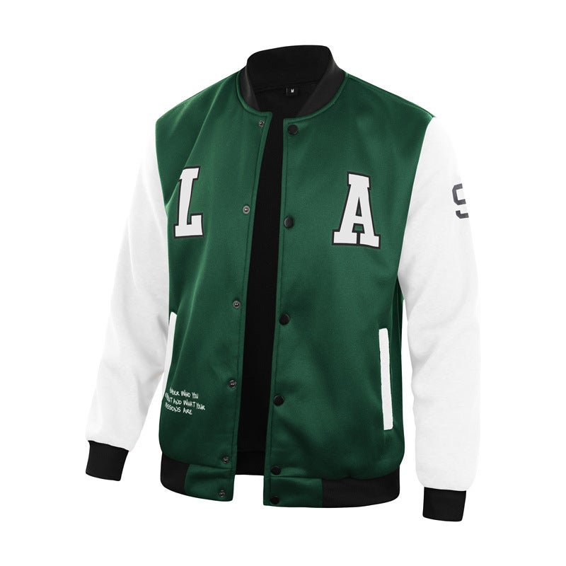 Manufacturers European Size Knitted Printing Color Matching Baseball Uniform Jacket Jacket One-Piece Delivery - Image 5