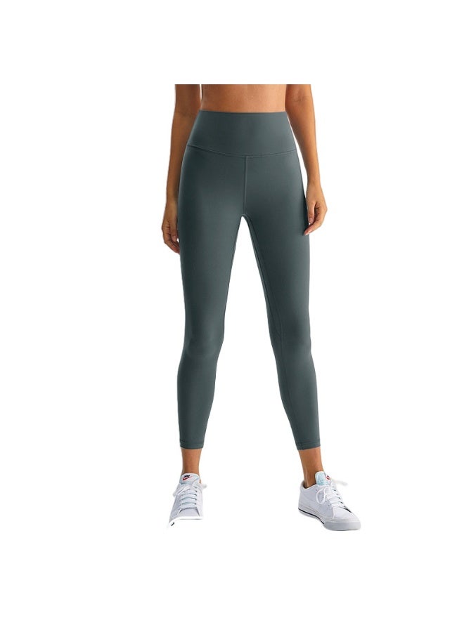 NIBEMINENT Essential/Pure&Plain 7/8 Leggings, High Waisted Compression Soft Pants Workout Athletic Yoga Pants 24" - Image 1