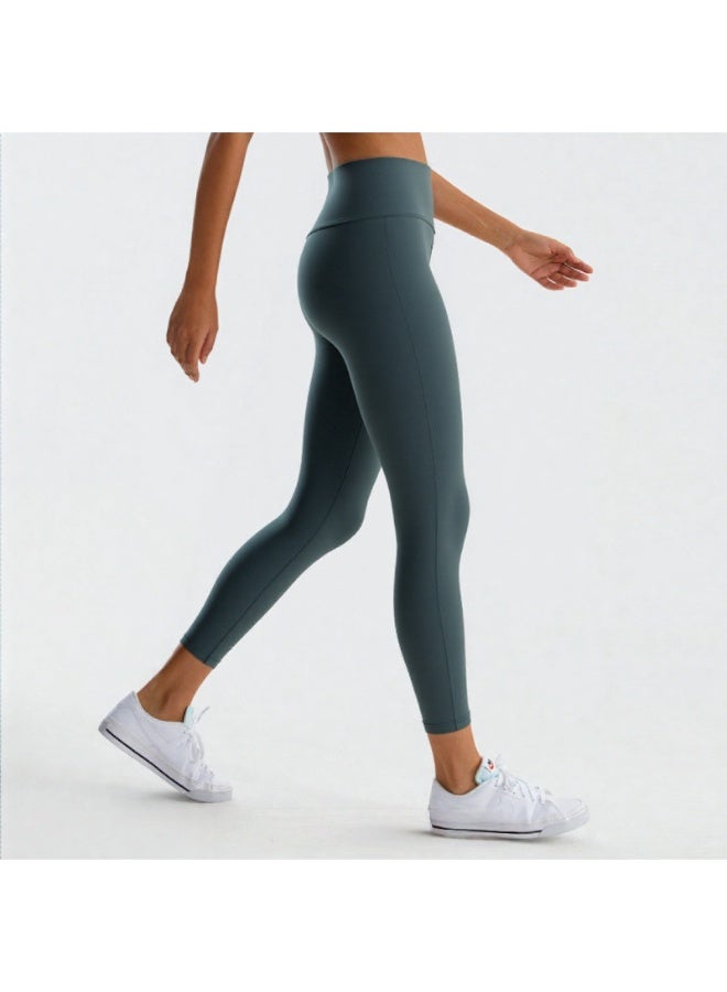 NIBEMINENT Essential/Pure&Plain 7/8 Leggings, High Waisted Compression Soft Pants Workout Athletic Yoga Pants 24" - Image 3
