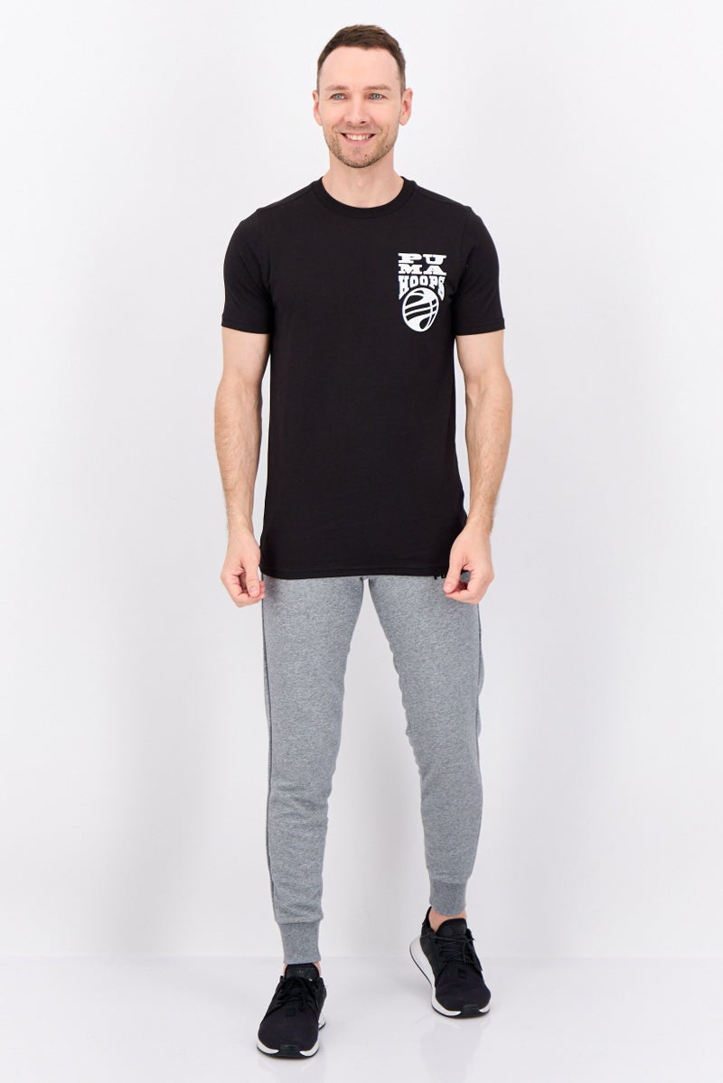 PUMA Men Sportswear Fit Short Sleeve Outdoor Hooper T-Shirt, Black/White - Image 4