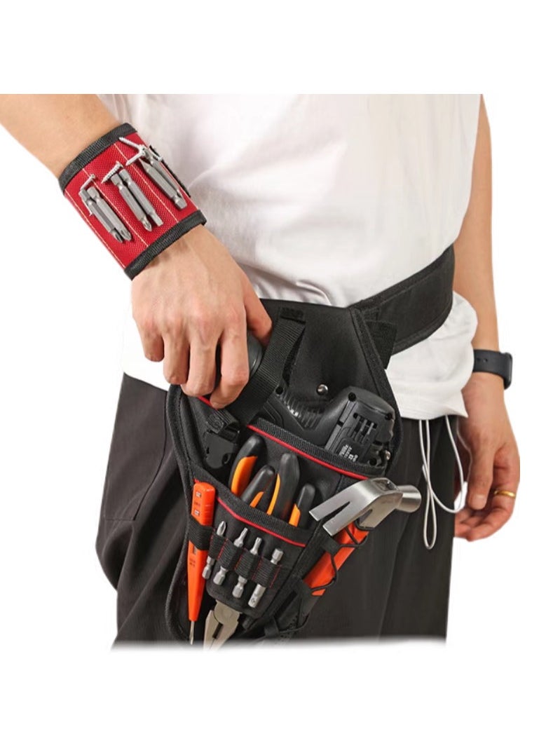 Generic Electric wrench tool waist bag, portable repair tool bag , thickened wear-resistant electrician's bag, waist tool storage bag  - Image 4