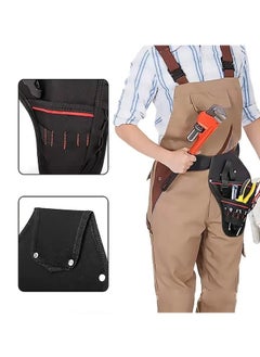 Generic Electric wrench tool waist bag, portable repair tool bag , thickened wear-resistant electrician's bag, waist tool storage bag  - Image 3