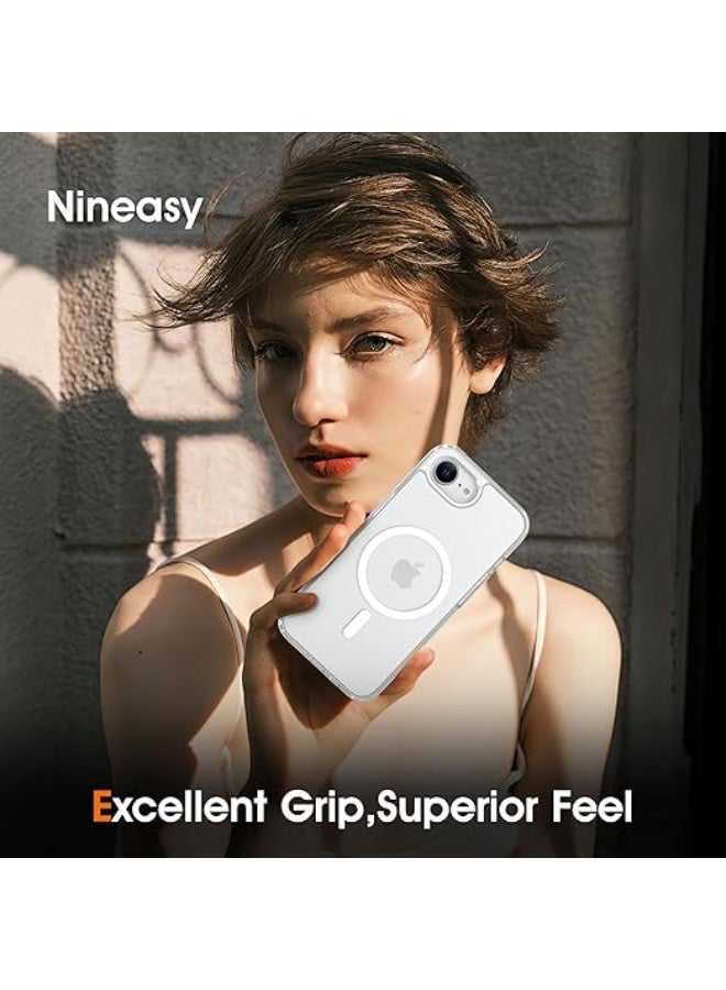 Magnetic for iPhone 16e Case, [Compatible with MagSafe] [10 FT Military Grade Drop Protection] Slim Translucent Matte Shockproof Anti-Scratch Phone Case, (White) - Image 4