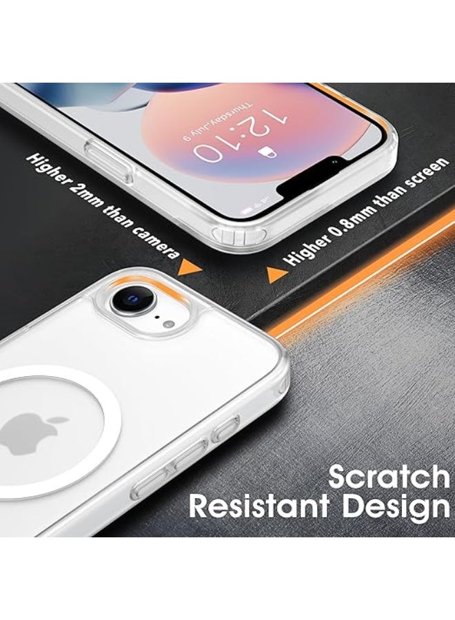 Magnetic for iPhone 16e Case, [Compatible with MagSafe] [10 FT Military Grade Drop Protection] Slim Translucent Matte Shockproof Anti-Scratch Phone Case, (White) - Image 3