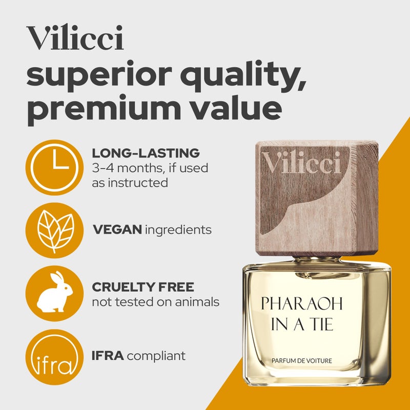 Vilicci Car Air Freshener - Pharaoh in a Tie Scent - Luxurious Car Fresheners, Air Freshener for Car, Long-Lasting Car Hanging Air Freshener, 1 Bottle for Auto and Home - Image 3