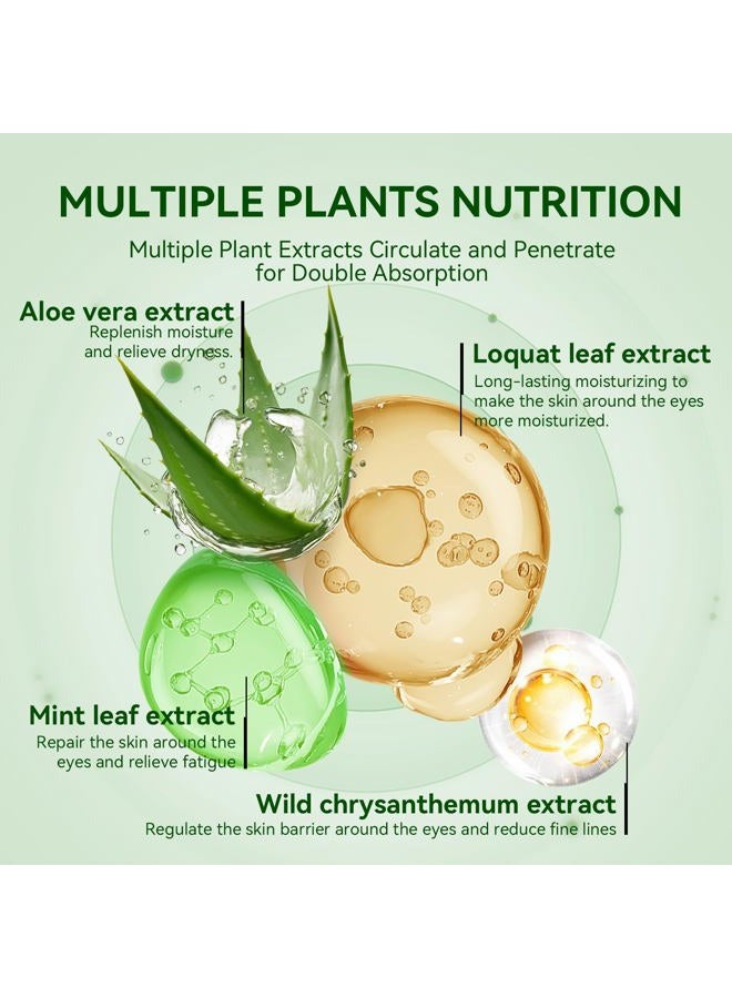 Breylee أقنعة العين من الألوة فيرا - 60 قطعة - تقليل انتفاخ العينين والهالات السوداء، شد وتحسين بشرة تحت العين، مستخلصات طبيعية نقية لمظهر شاب وتقليل الخطوط الدقيقة والتجاعيد. - Image 4
