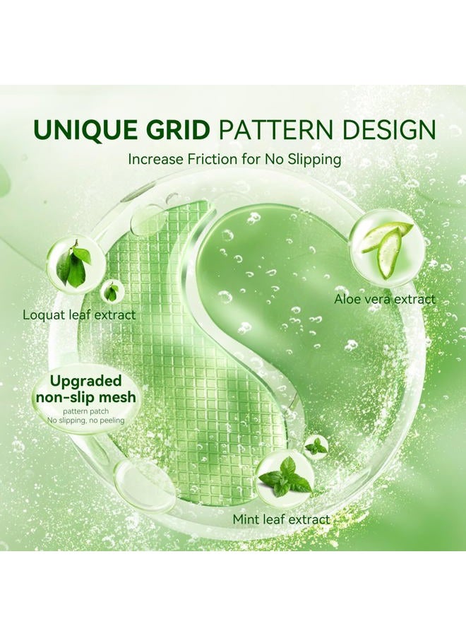 Breylee أقنعة العين من الألوة فيرا - 60 قطعة - تقليل انتفاخ العينين والهالات السوداء، شد وتحسين بشرة تحت العين، مستخلصات طبيعية نقية لمظهر شاب وتقليل الخطوط الدقيقة والتجاعيد. - Image 3