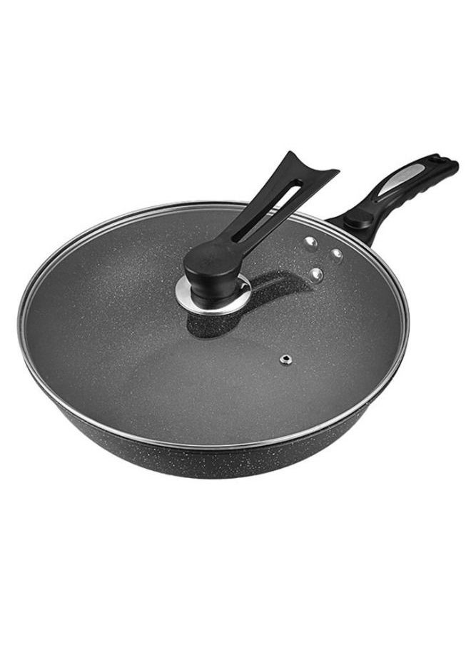 Generic - Korean Cast Iron Wok Pan with Glass Lid - Image 1