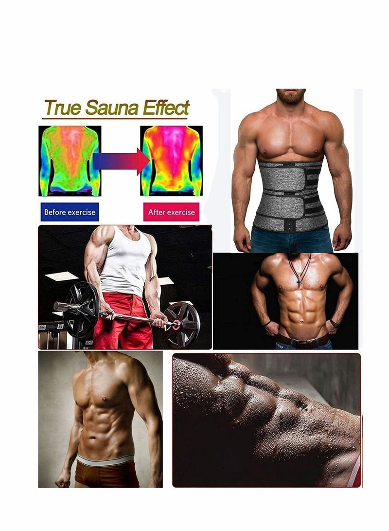 SYOSI حزام تدريب الخصر للنساء والرجال، حزام تنحيف وفقدان الوزن واللياقة البدنية وحرق الدهون ودعم الظهر - Image 2