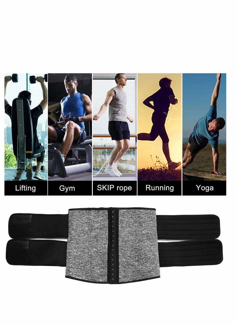 SYOSI حزام تدريب الخصر للنساء والرجال، حزام تنحيف وفقدان الوزن واللياقة البدنية وحرق الدهون ودعم الظهر - Image 3