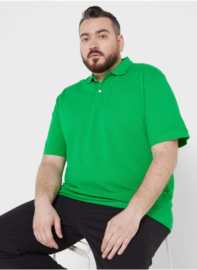 سفنتي فايف Plus Size Polo Shirt