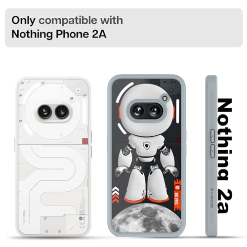 KAPAVER Thermoplastic Polyurethane Astro Big Eyes Back Cover Case For Nothing Phone 2A 5G / Nothing Phone 2A Plus 5G (Astro Gray) - Image 2