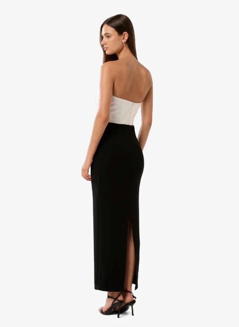 forever new Vera Bandeau Contrast Bodycon Maxi Dress