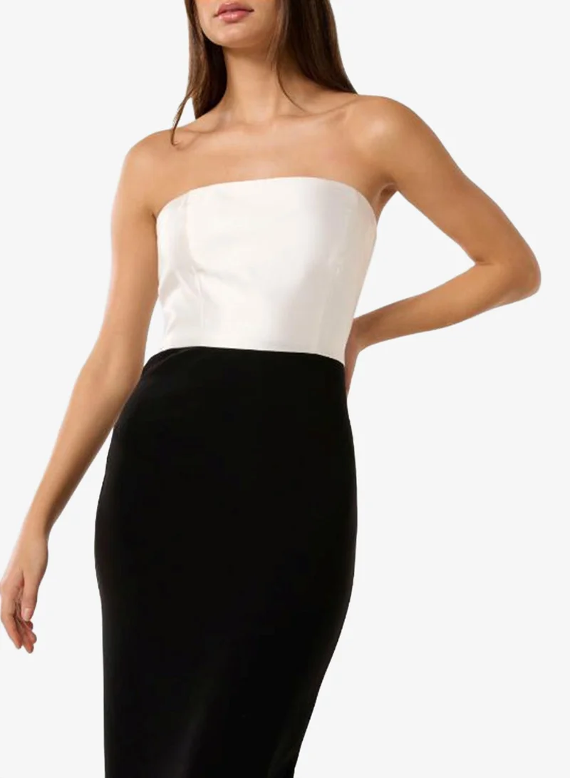 forever new  Vera Bandeau Contrast Bodycon Maxi Dress for Women | Best Price UAE