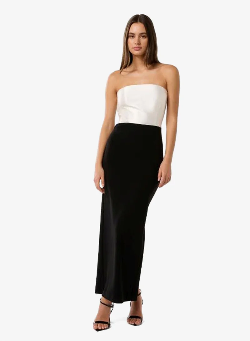 forever new  Vera Bandeau Contrast Bodycon Maxi Dress for Women | Best Price UAE