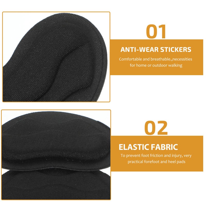 Heel Cushions and Protectors 3 Pairs Black Self Adhesive Wear Resistant Pads Prevent Blisters and Slipping - Image 5