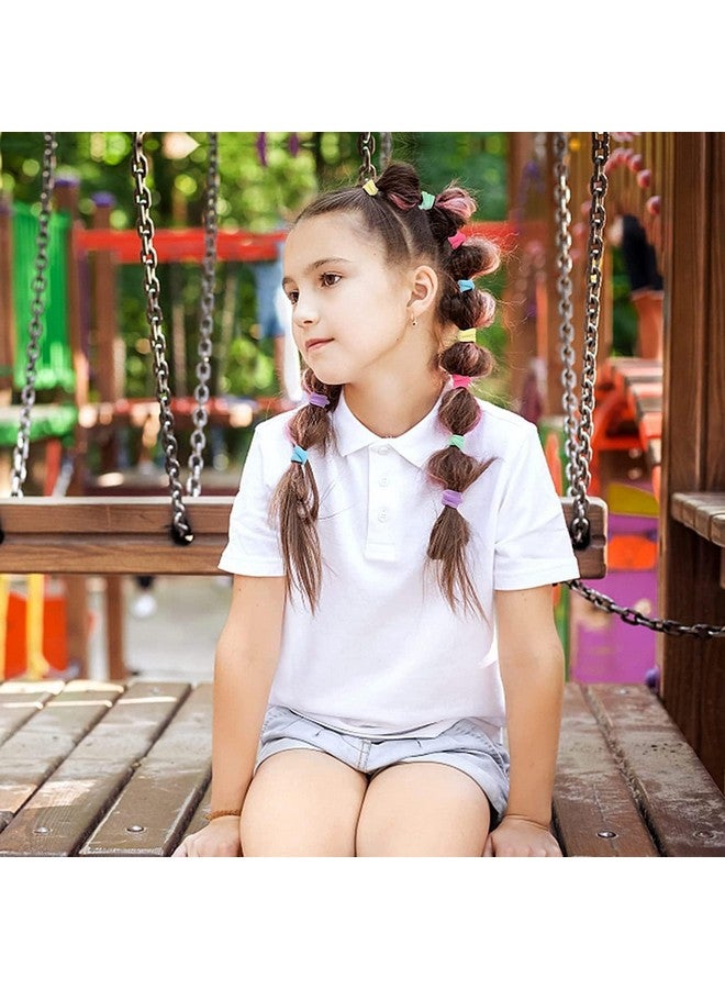 SUN Ring SUNRING Ponytail Holder Cotton Mini Hair Elastic Rubber Bands Tight, Non-slippery, Stretchable Cotton Elastic Hair Rubber Bands for Kids, Girls & Women's (Pack of 500 Comboo) - Image 4