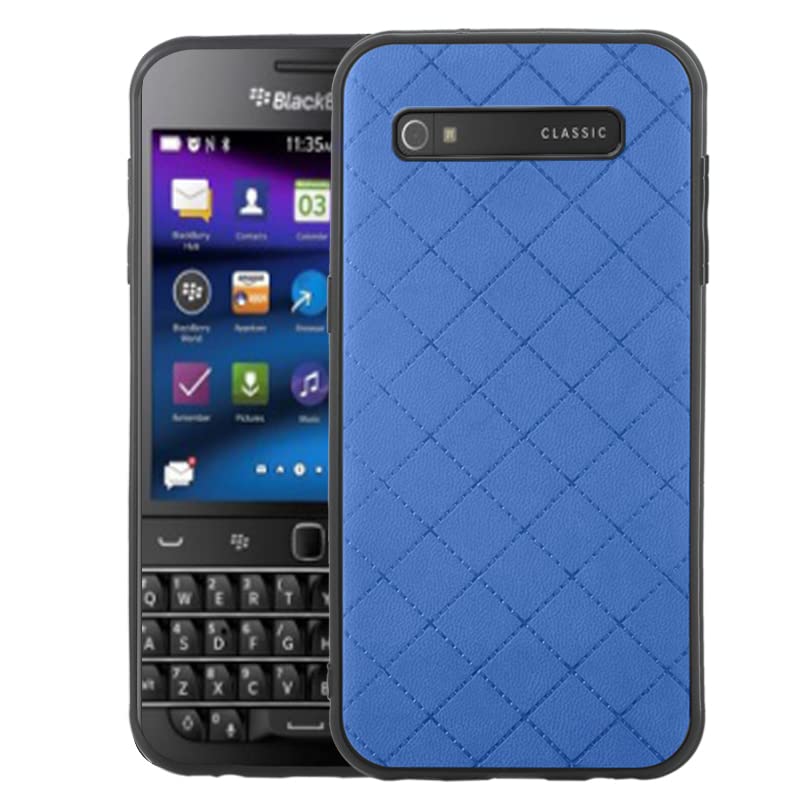 ELISORLI Compatible with Women Men BlackBerry Classic Q20 case Rugged Thin Slim Cell Accessories Anti-Slip Fit Rubber TPU Mobile Phone Silicone Soft Shockproof Bumper Cover for SQC100 Women Men Blue - Image 1