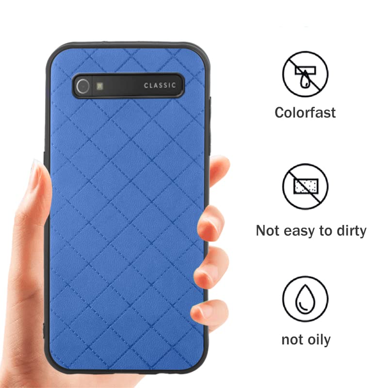 ELISORLI Compatible with Women Men BlackBerry Classic Q20 case Rugged Thin Slim Cell Accessories Anti-Slip Fit Rubber TPU Mobile Phone Silicone Soft Shockproof Bumper Cover for SQC100 Women Men Blue - Image 2
