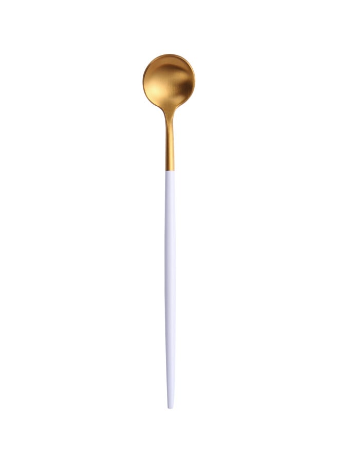 Loquat 6-Piece Iced Tea Spoon Set White/Gold 20centimeter - Image 2