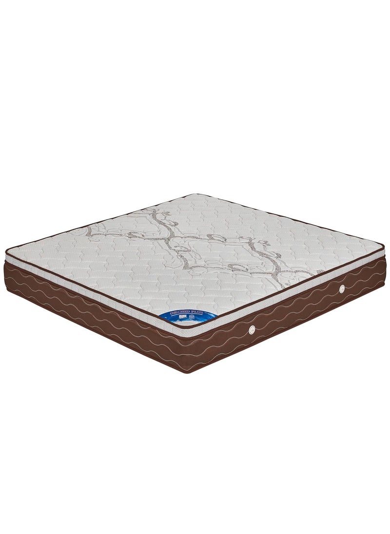 BACK CARE - Orchid Plus Luxury Mattress - Advanced Design for Ideal Support of Heavy Weights Over 120 kg, Featuring Multi-layered Reinforced Bonnell Springs, High-Density Foam, Hotel-Grade Comfort with Antibacterial Treatment, and Innovative Ventilation Openings for Long-lasting Comfort and Sustainability 200x200x30 Cm - Image 1