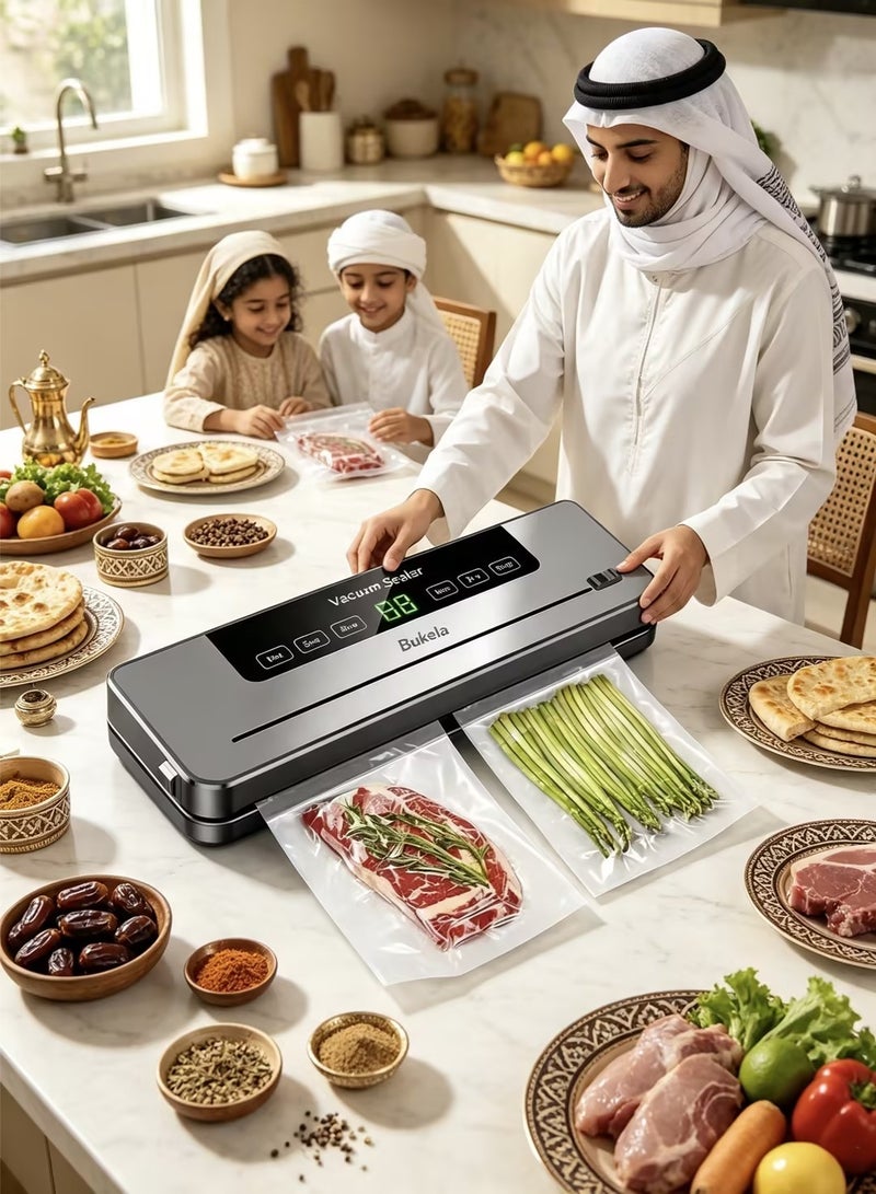 Vacuum Sealer Machines, Automatic Heat Sealing Machine for Food Packing& Fresh-keeping, with Dry &Moist 6 Modes, Ultraviolet Sterilization Smart Touch Screen - Image 1