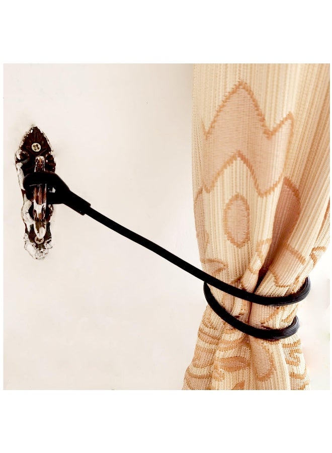 Loquat 5PCS 18-Inch Silicone Cable Tie with Holes, Reusable Steel-Core Silicone Twist Ties,Bundling and Holding Cord Tie for Indoor and Outdoor Use, Black - Image 5