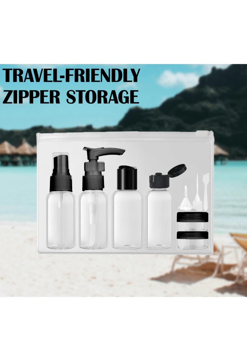 HYFY 6in1 Pack Clear Plastic Squeeze Bottles with Disc Top Flip Cap Plastic Bottle Travel Bottle Set Shampoo Lotions Body Soap Creams Travel Bottles for Toiletries Kit Refillable Dispenser  - Image 5