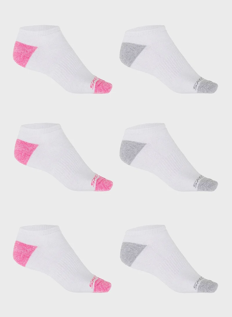 SKECHERS 6 Pack No Show Socks