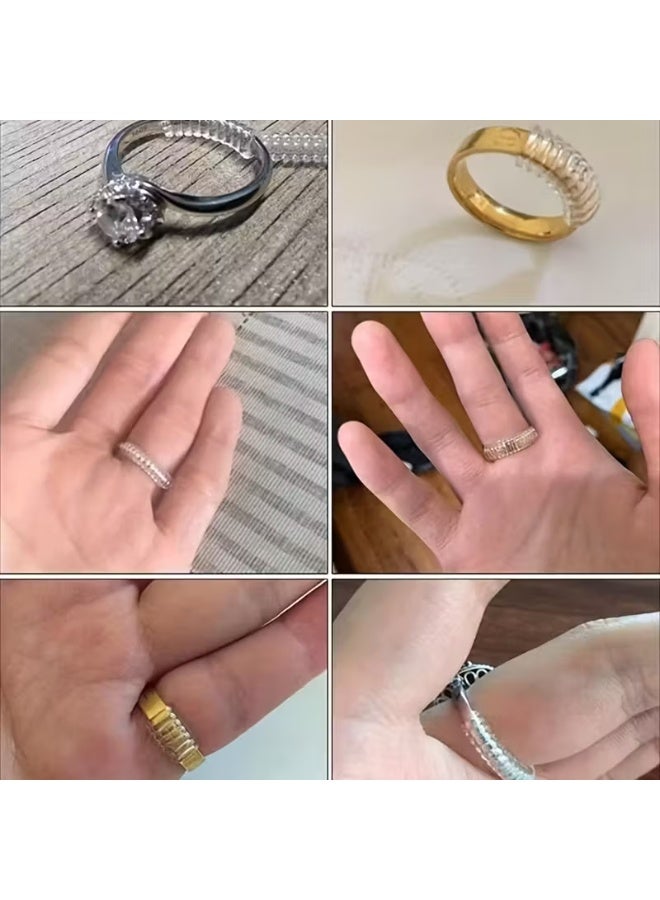 aeen 4-Piece Clear Ring Size Adjuster Set | Invisible Ring Guards for Loose Rings, Universal Fit Jewelry Sizers - Image 2