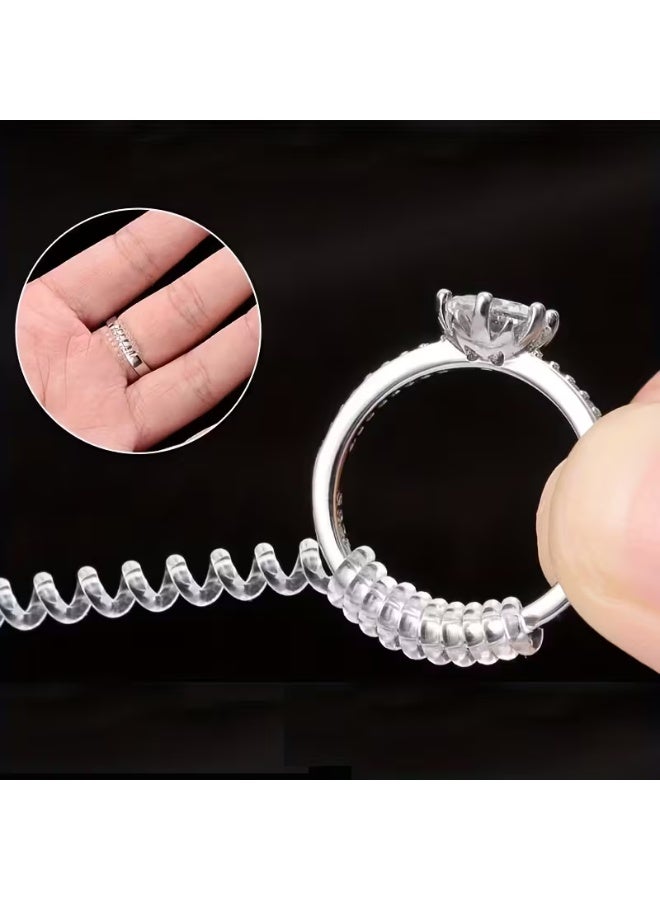 aeen 4-Piece Clear Ring Size Adjuster Set | Invisible Ring Guards for Loose Rings, Universal Fit Jewelry Sizers - Image 1