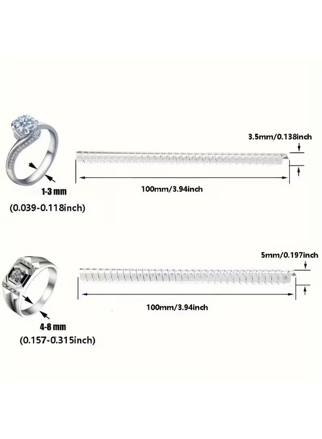 aeen 4-Piece Clear Ring Size Adjuster Set | Invisible Ring Guards for Loose Rings, Universal Fit Jewelry Sizers - Image 4